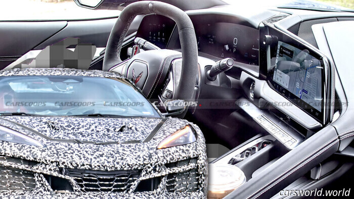 Это обновленный интерьер Corvette 2026 года выпуска | Carscoops